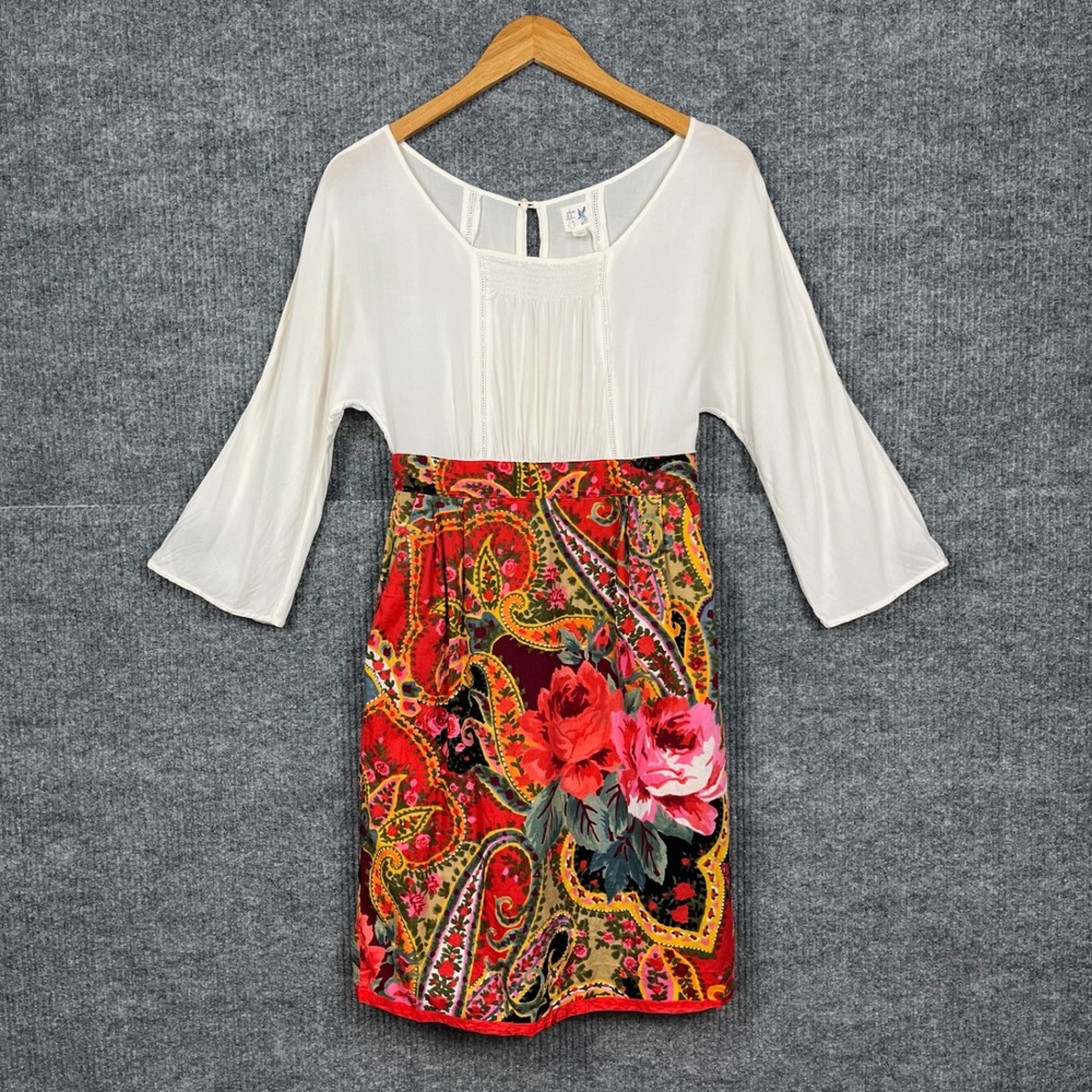 Edme & Esyllte Dress Womens 0 Easy As Pie Paisley Floral Corduroy Boho Pockets